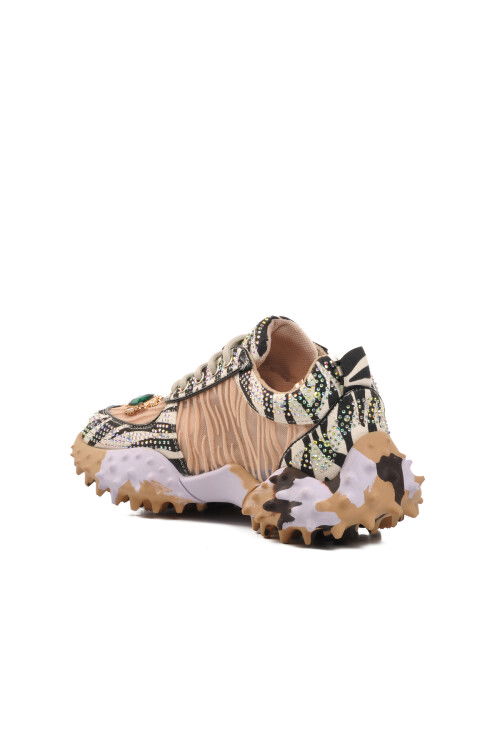 Beige Womens Sneakers 24K351-1 Z