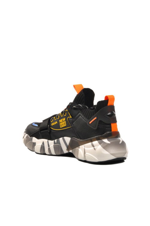 Black Polyester Blend Mens Sneakers 24K573 M