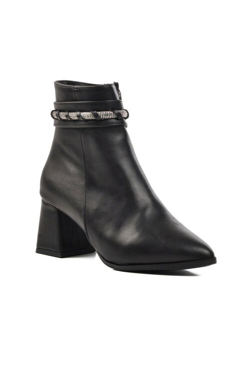 حذاء نسائي مبطن بالصوف الأسود 276515 Z