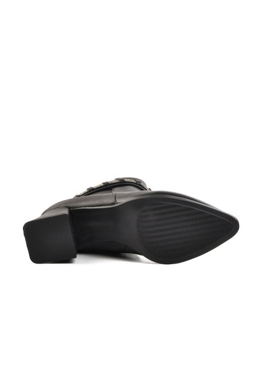 حذاء نسائي مبطن بالصوف الأسود 276515 Z