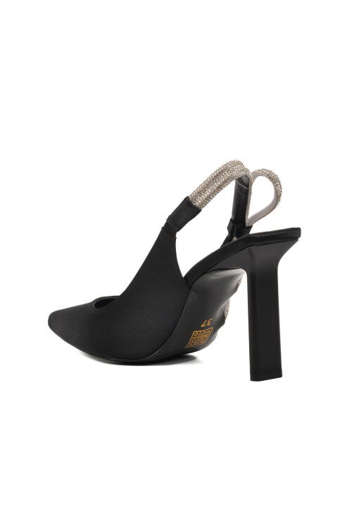 Black Thin Heeled Womens Evening Shoes 298225 Z