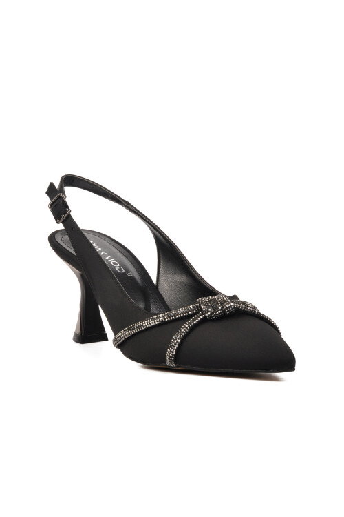 Black Thin Heeled Womens Evening Shoes 312099 Z