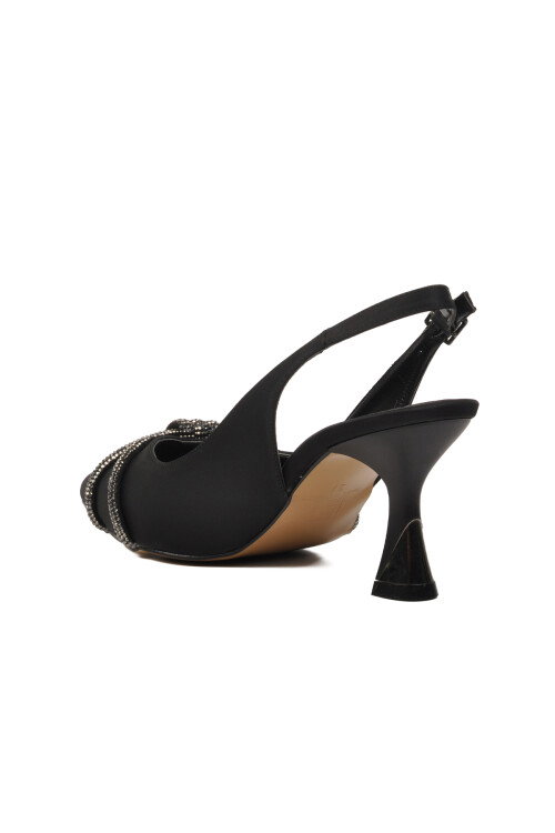 Black Thin Heeled Womens Evening Shoes 312099 Z