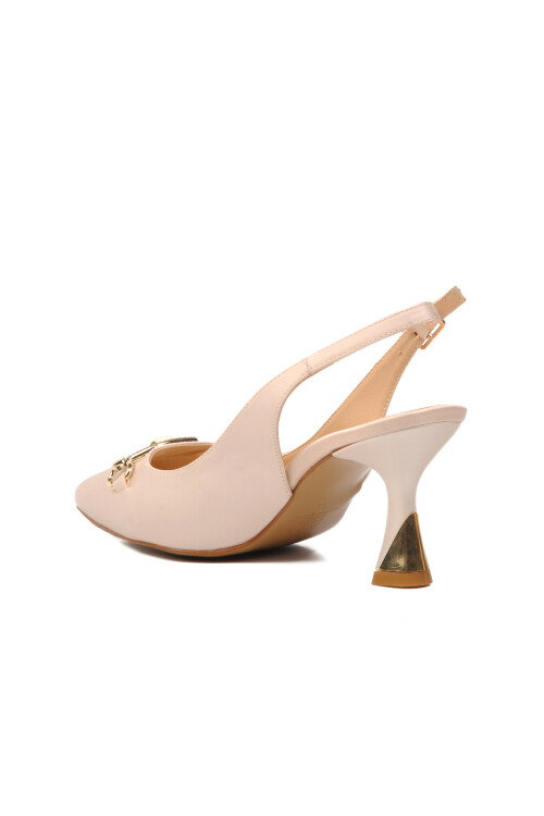Beige Thin Heeled Womens Evening Shoes 312100 Z