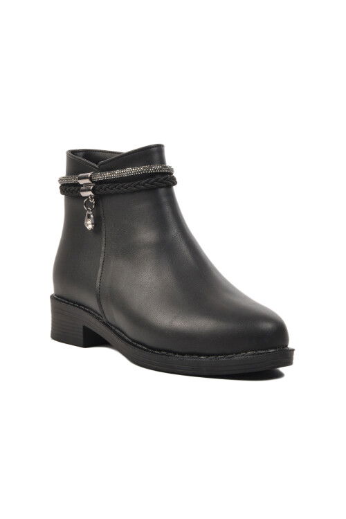 Black Skin Womens Boots 325098 Z