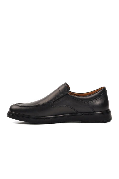Black Genuine Leather Mens Casual Shoes 327 M