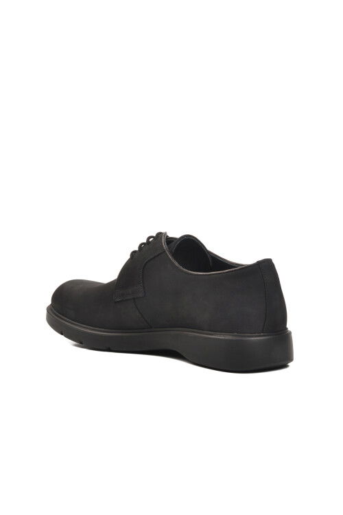 حذاء كاجوال رجالي من جلد النوبوك الأسود 33277 M