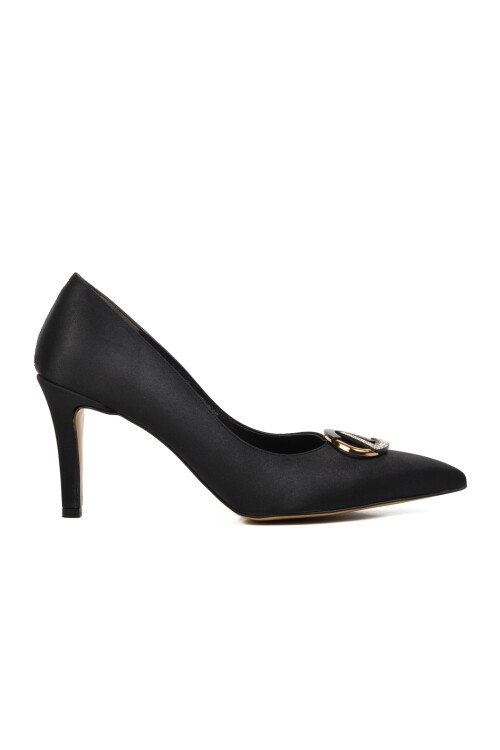 Black Thin Heeled Womens Evening Shoes 377101 Z