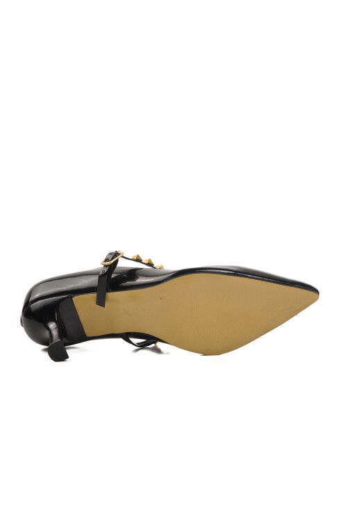 Siyah Rugan  Kadın Topuklu Ayakkabı 458297 Z