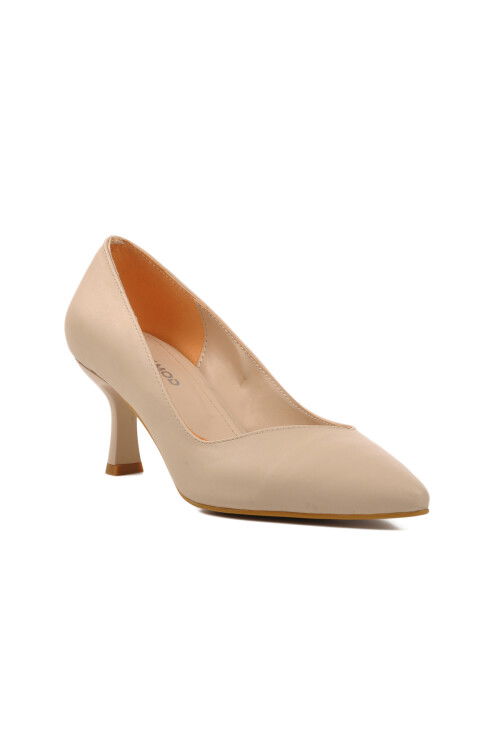 Beige Skin Womens High Heel Shoes 458299 Z