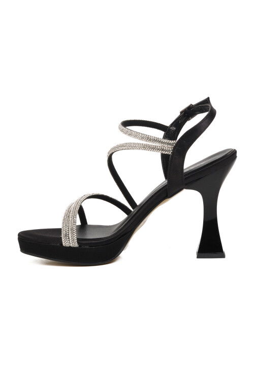 Black Thin Heeled Womens Evening Shoes 529222 Z