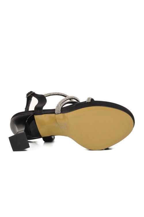 Black Thin Heeled Womens Evening Shoes 529222 Z