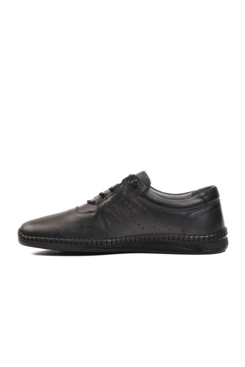 Black Genuine Leather Mens Casual Shoes 617 M