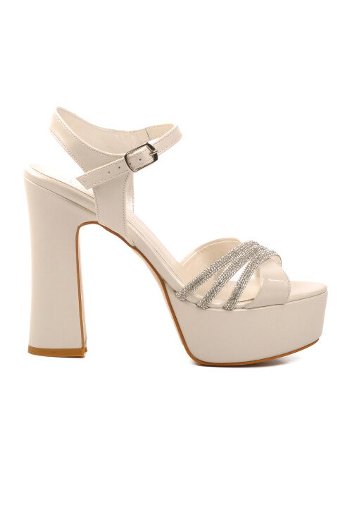 Sedef Platform Topuklu Kadın Abiye Ayakkabı 655323 Z