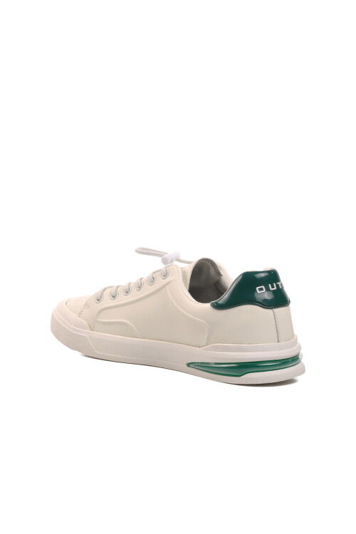 White Green Genuine Leather Mens Casual Shoes 6732 M