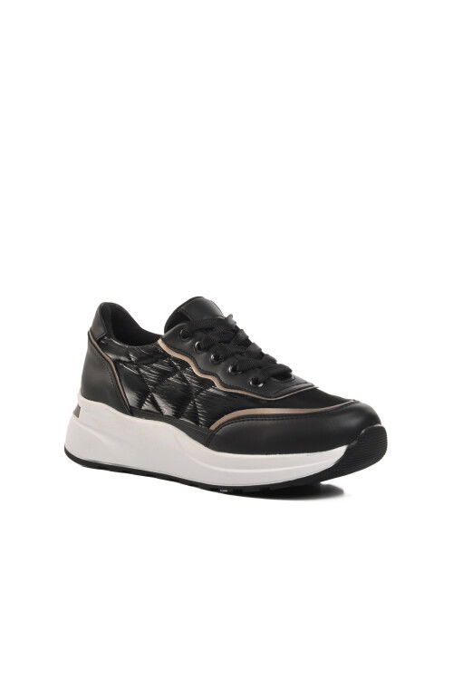 Black-White Womens Sneakers 7684 Z