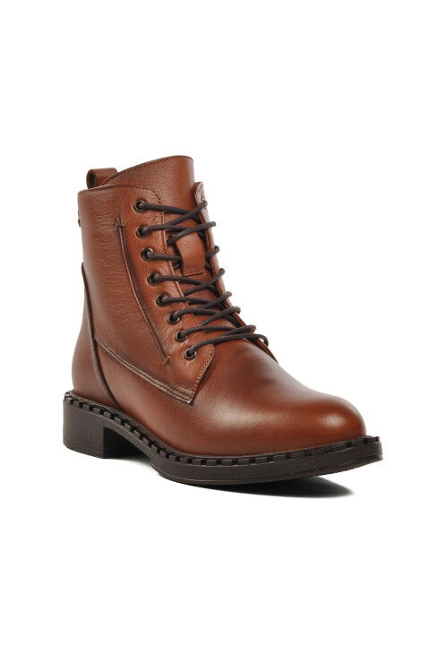 Tan Genuine Leather Anatomical Womens Boots 8495 Z