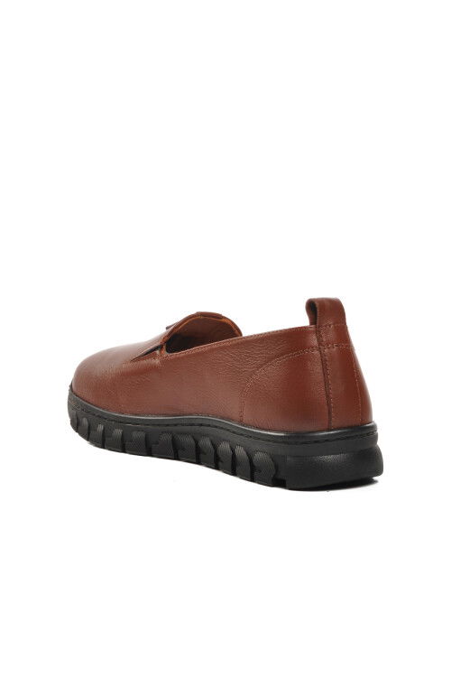 Tan Genuine Leather Anatomic Womens Casual Shoes 9059-25K Z