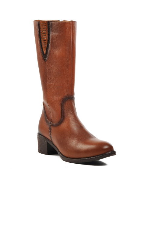 Taba Hakiki Deri Kadın Çizme 9289 Z