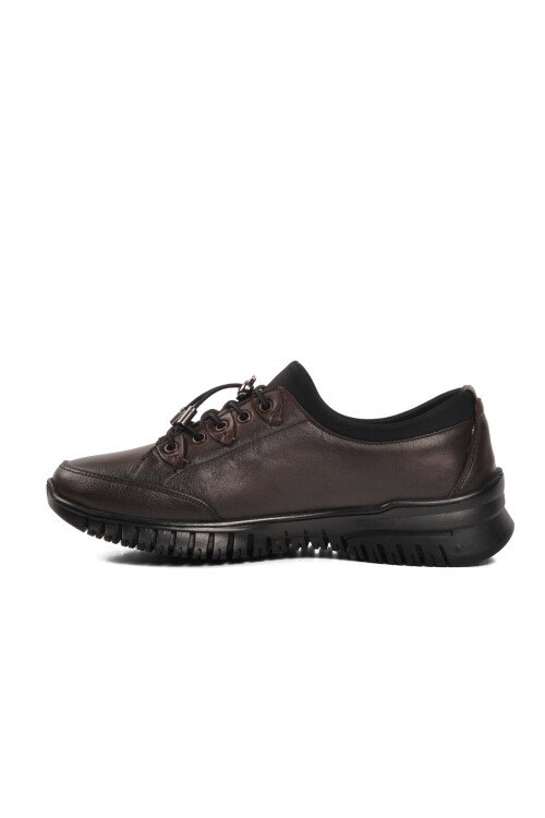 Brown Genuine Leather Anatomic Womens Casual Shoes 9513 Z