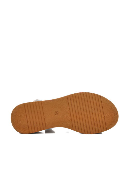 White Genuine Leather Womens Sandals 9716 Z