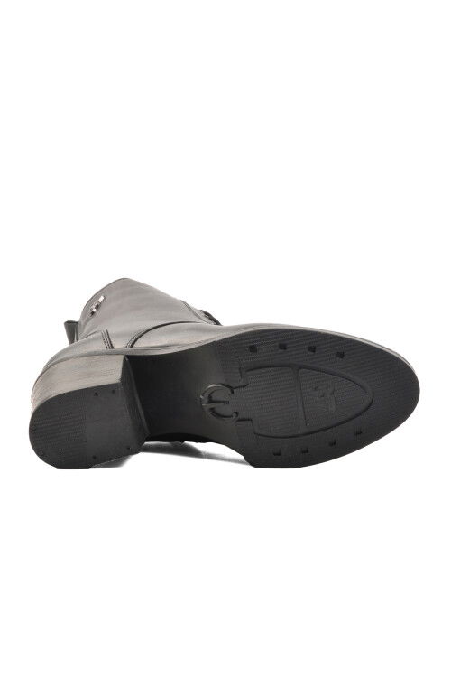 Black Genuine Leather Anatomical Womens Boots 9812 Z