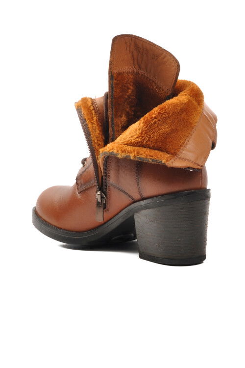 Tan Genuine Leather Anatomical Womens Boots 9812 Z