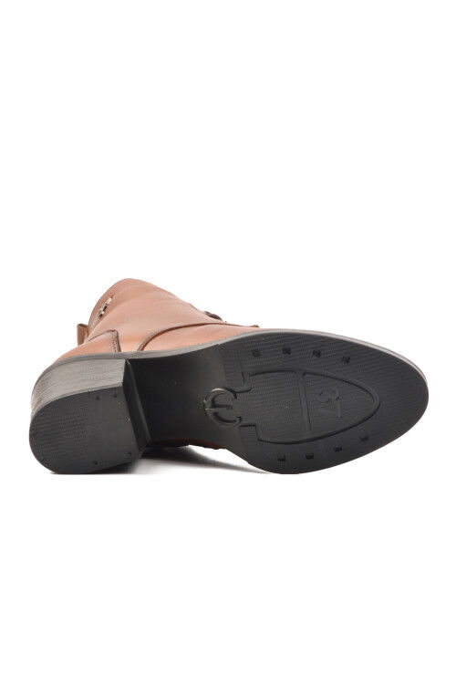 Tan Genuine Leather Anatomical Womens Boots 9812 Z