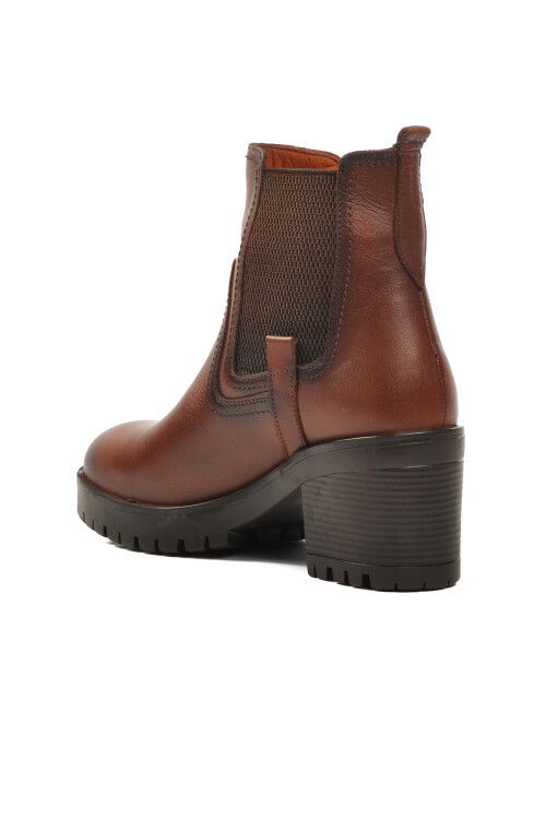 Taba Hakiki Deri Anatomik Kadın Bot 9826 Z