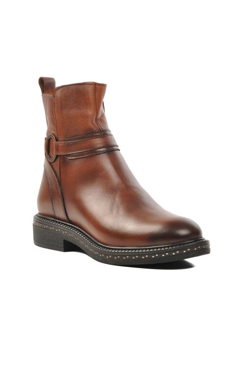 Taba Hakiki Deri Anatomik Kadın Bot 9856 Z