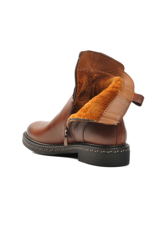 Taba Hakiki Deri Anatomik Kadın Bot 9856 Z