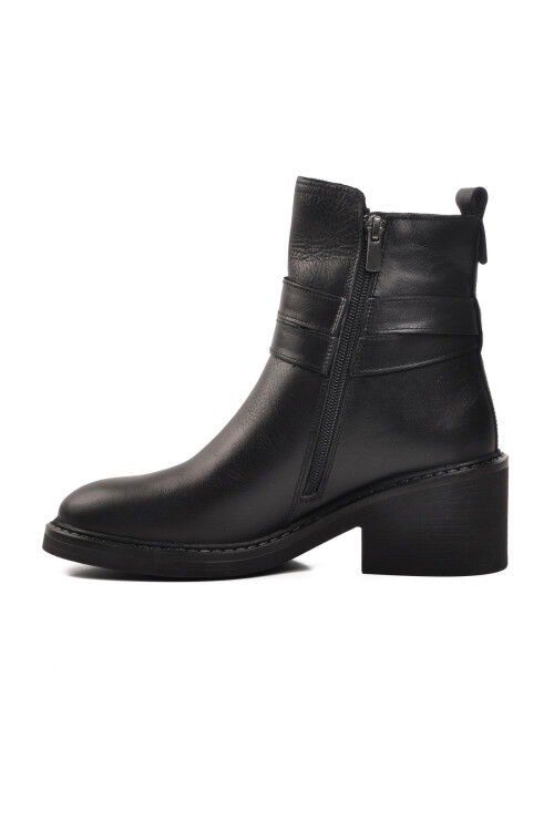 Siyah Hakiki Deri Anatomik Kadın Bot 9874 Z