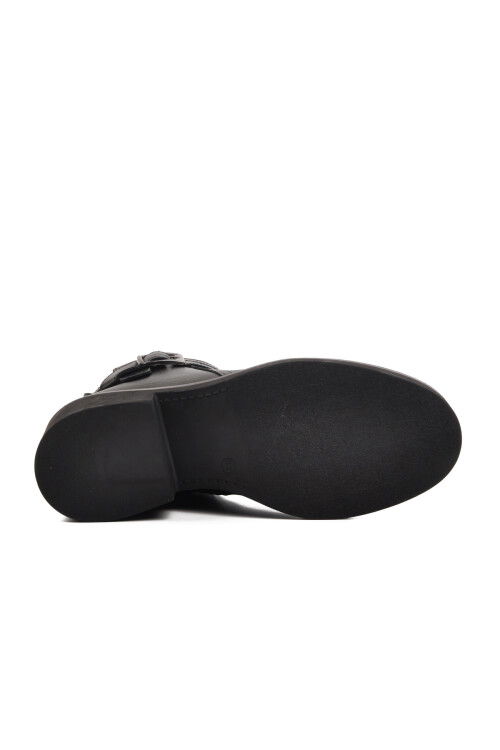 Siyah Hakiki Deri Anatomik Kadın Bot 9874 Z