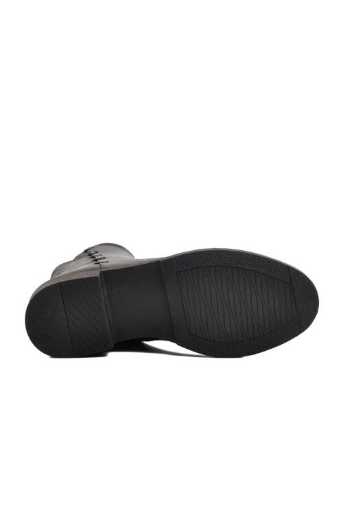 Black Genuine Leather Anatomical Womens Boots 9894 Z