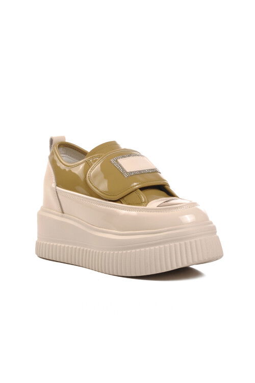 Beige Womens Sneakers 24K373 Z