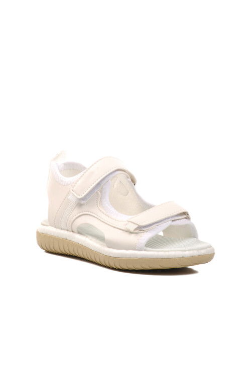 Beyaz Ortopedik Erkek Çocuk Sandalet 24-996 F