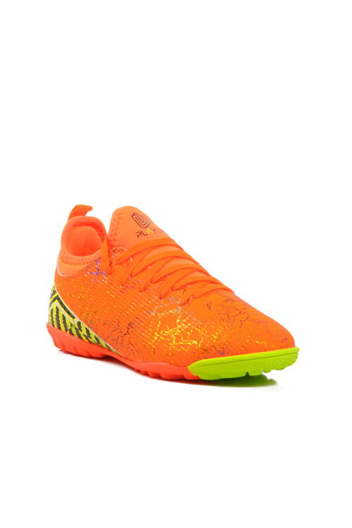 Orange Elastic Ankle Childrens Artificial Turf Shoes FH-241-129