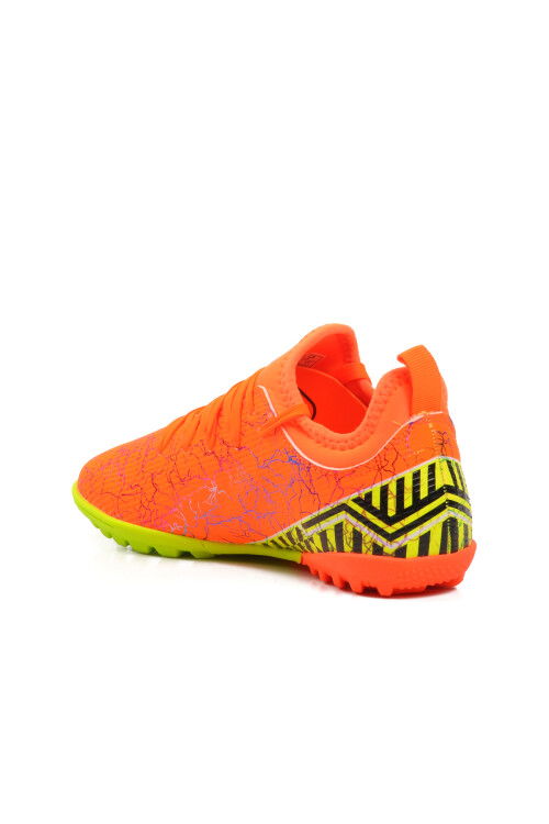 Orange Elastic Ankle Childrens Artificial Turf Shoes FH-241-129