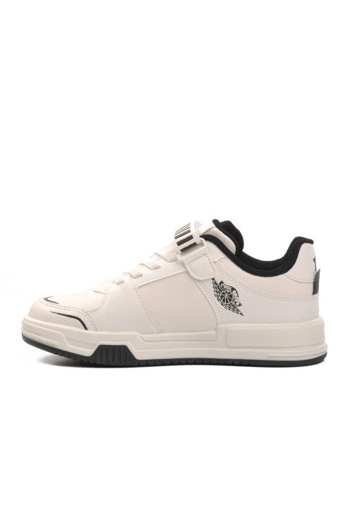 White Velcro Unisex Kids Sneakers King Short F