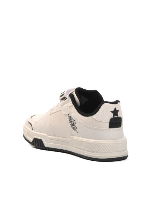 White Velcro Unisex Kids Sneakers King Short F