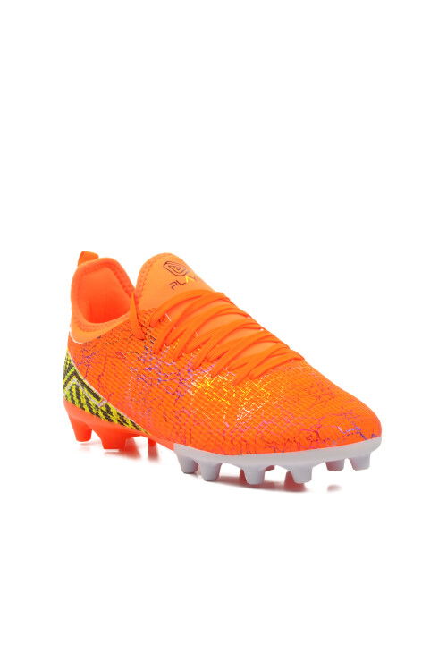Orange Artificial Leather Mens Cleats MK-241-129 M