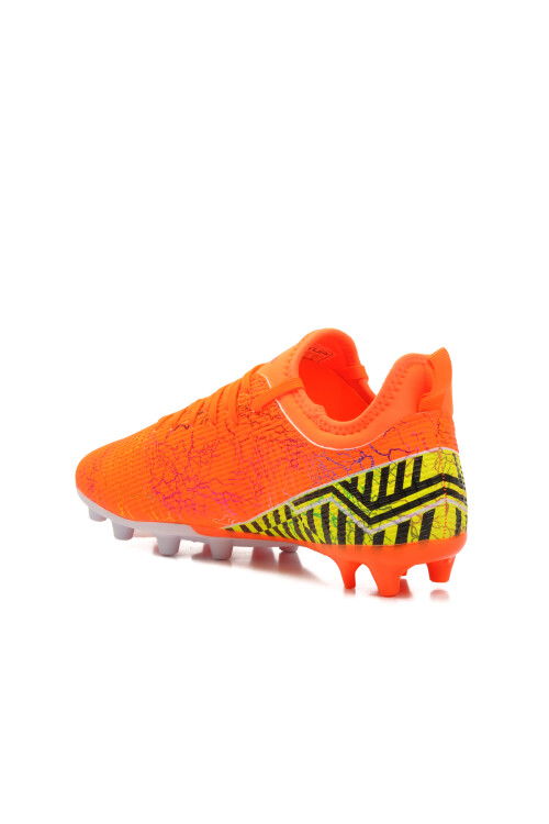 Orange Artificial Leather Mens Cleats MK-241-129 M