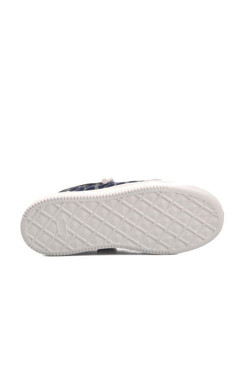 Navy Blue White Genuine Leather Mens Sneaker Premium 1306 M