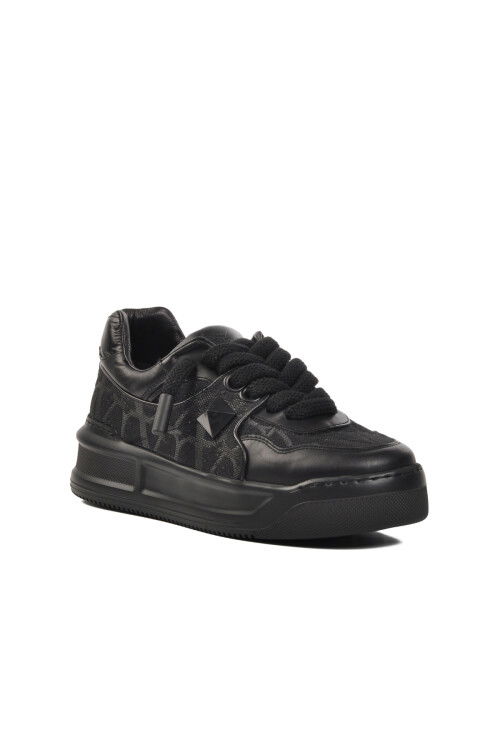 Black Genuine Leather Mens Sneaker Premium 1306 M