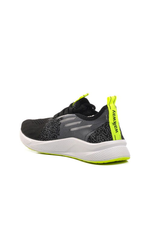 Black-White-Fluorescent Yellow Mens Sneakers Ravello M