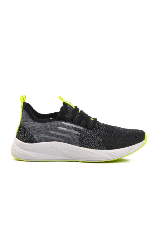 Black-White-Fluorescent Yellow Unisex Sneakers Ravello G