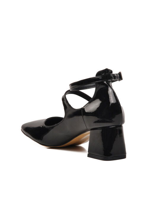 Black Patent Leather Womens High Heel Shoes 323072 Z