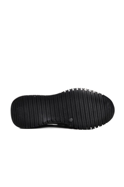 Black Genuine Leather Anatomic Womens Casual Shoes Z006 Z