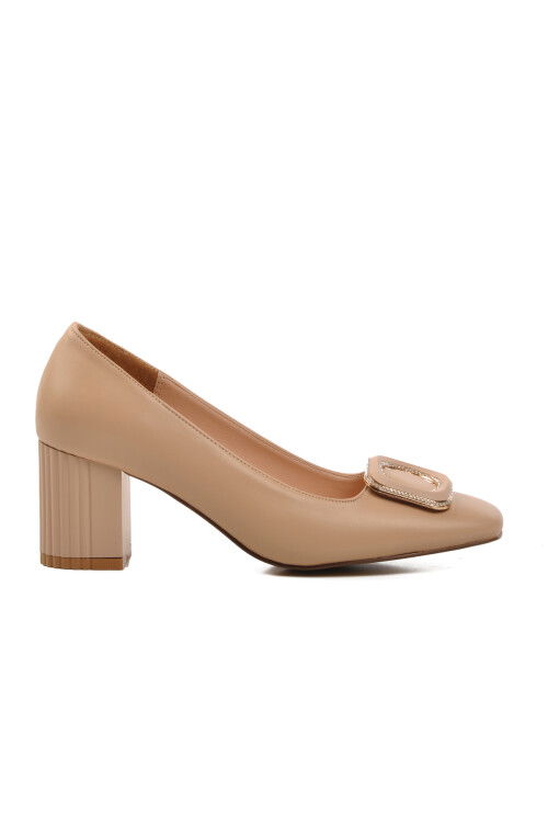 Beige Skin Womens High Heel Shoes 357106 Z