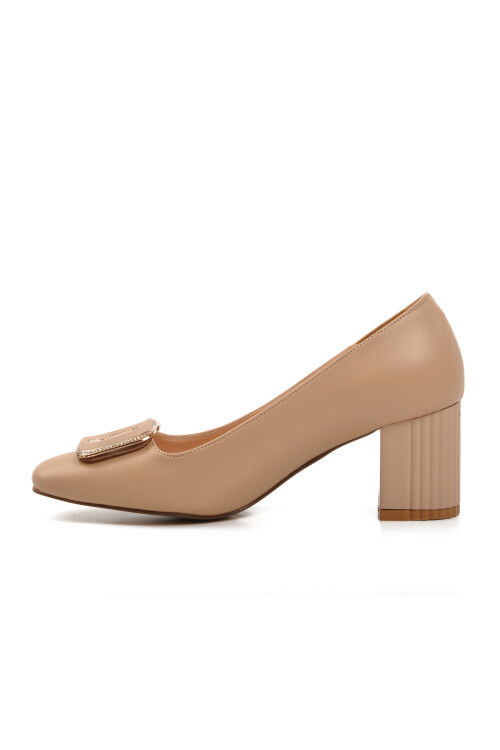 Beige Skin Womens High Heel Shoes 357106 Z